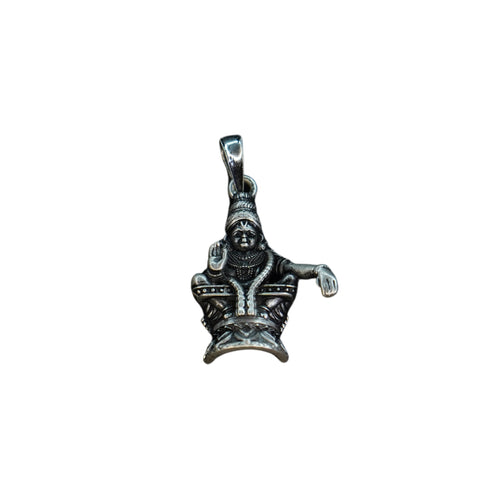 Pure Silver Ayyappa Antique Locket 6.57G By Mahita Collections